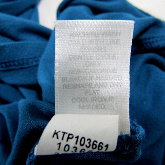 J Jill Wearever Collection Blue Long Sleeve Pleated Drop Waist Top Size S - Picture 7 of 8